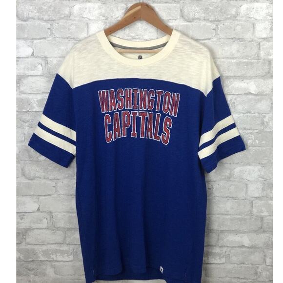 Washington Capitals Sz XL Fanatics Branded True Classics Throwback Slub T-Shirt - Picture 1 of 7